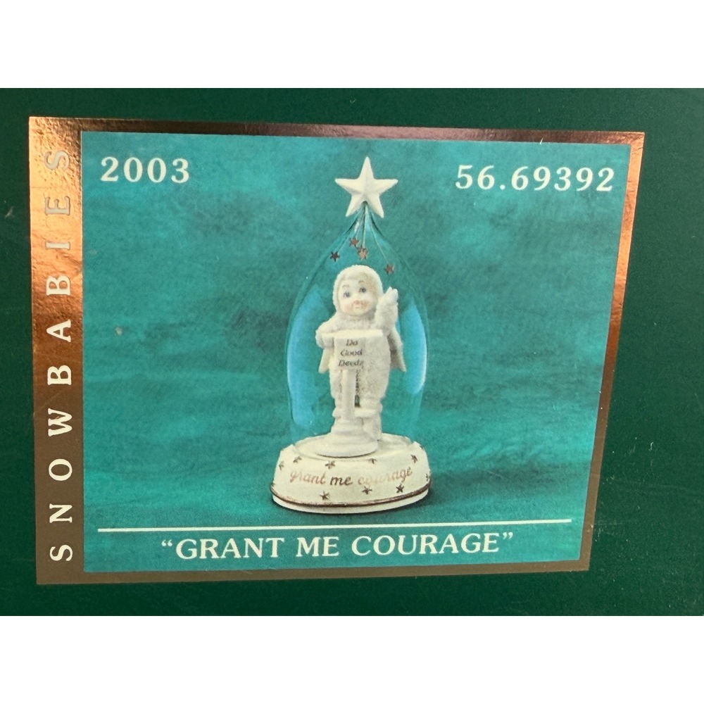 Dept 56 Snowbabies-Grant Me Courage, Figurine 56.69392 Serenity Prayer 2003, NIB